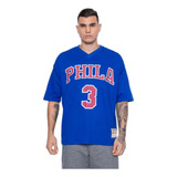 Camiseta Mitchell Ness Philadelphia 76ers Football Hwc