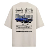 Camiseta Mustang Oversized Carros Masculino Camisa Ford Top