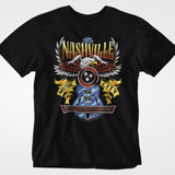 Camiseta Nashville Country Blues Rock Guitarra