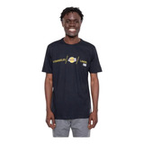 Camiseta Nba Masculina Logo Los Angeles Lakers Preta