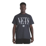 Camiseta Nba Nets Brooklyn Grafite Chuvisco