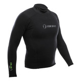 Camiseta Neoprene Mergulho Manga Longa Proteção Térmica