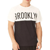 Camiseta Nets Nba Brooklyn Duo Color White Preta E Branca