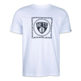Camiseta New Era Brooklyn Nets Old Culture Branco