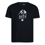 Camiseta New Era Freestyle Brooklyn Nets Nba Preto