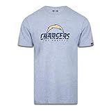 Camiseta New Era Manga Curta NFL Los Angeles Chargers  M  Mescla Cinza 