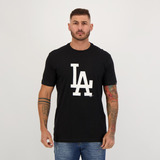 Camiseta New Era Mlb Los Angeles Dodgers Essentials Preta