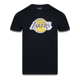 Camiseta New Era Nba Los Angeles Lakers Basic Team Preta