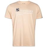 Camiseta New Era Regular MLB New York Yankees Classic Manga Curta Rosa