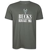 Camiseta New Era Regular NBA Milwaukee Bucks Modern Classic Manga Curta Verde