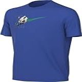 Camiseta Nike Sportswear Infantil Com Estampa De Bola Ao Gol Cor Congress Blue Tamanho M