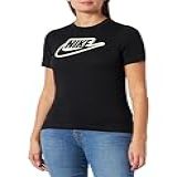 Camiseta Nike Sportswear Infantil Com Estampa De Swoosh Frontal Com Bordas Cor Preto Tamanho M