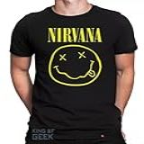 Camiseta Nirvana Logo Camisa Banda Rock Clássicos Anos 90 Tamanho M Cor Preto
