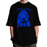 Camiseta Oversized Billie Eilish Cantora Musica Moda Unissex