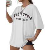 Camiseta Oversized Camisa California Moda Feminina