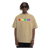 Camiseta Oversized Estilo Rua Simples Retro Growink Streets