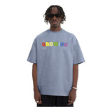 Camiseta Oversized Estilos Rua Simples Retro Growink Desenho