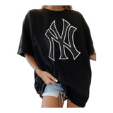 Camiseta Oversized Feminina New York Los Angeles Aesthetic