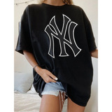 Camiseta Oversized Feminina New York Los