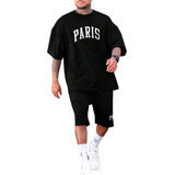 Camiseta Oversized Streetwear Básica Paris Estilo