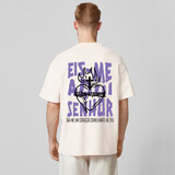 Camiseta Oversized Streetwear Eis Me Aqui Senhor Jesus