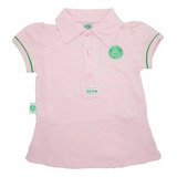 Camiseta Palmeiras Rosa Infantil Polo Pequeno