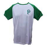 Camiseta Palmeiras Torcedor Licenciada Retro Branca E Verde