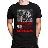 Camiseta Panico Scream Camisa Filme Terror Ghostface Tamanho GG Cor Preto