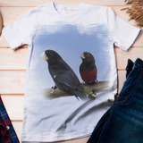 Camiseta Pássaro Curió Bird Casal   Dicelli