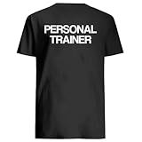 Camiseta Personal Trainer Dry Fit UV 50 Professor Frente E Costas BR Alfa M Regular Preta
