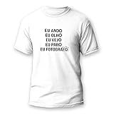 Camiseta Personalizada 100 Poliéster Branca EU FOTOGRAFO MODELO PL 01 M