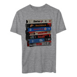 Camiseta Personalizada Vhs Filmes De Terror Cinza
