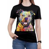 Camiseta Pitbull Cao Feminina Cachorro Animal Roupas Blusa