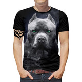Camiseta Pitbull Masculina Cachorro Animal Blusa