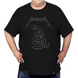 Camiseta Plus Size Metallica Banda Rock Camisa Heavy Metal Tamanho XGG Cor Preto
