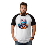 Camiseta Plus Size Raglan L1 Transformes Mascara Estrela Eng