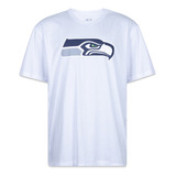 Camiseta Plus Size Seattle Seahawks Nfl Branco Preto New Era