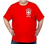 Camiseta Plus Size Seleção Brasileira Torcedor Copa Do Mundo Tamanho XGG Cor Vermelho