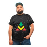 Camiseta Plus Size Triangulo Galáxia Reggae
