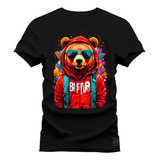 Camiseta Plus Size Unissex 30 1 Beatfir Ursinho Touca