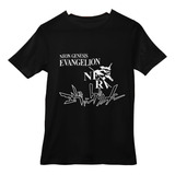 Camiseta Preta Evangelions Neon Genesis Rei Ayanami Anime