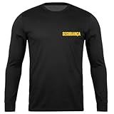 Camiseta Preta Manga Longa Segurança Vigilância Dry Fit BR Alfa EGG Regular Preto