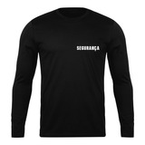 Camiseta Preta Para Segurança Uniforme Vigilante Escolta Ml