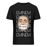 Camiseta Preta Unissex Infantil Adulto Plus Eminem 02