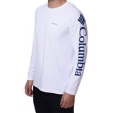 Camiseta Proteção M l Aurora Branca Estampada P Columbia