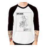 Camiseta Raglan Arcade Fliperama Projeto 3