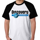 Camiseta Raglan Camisa Blusa Discovery Unissex Qualidade