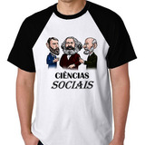Camiseta Raglan Camisa Ciências Sociais Masculino Feminino
