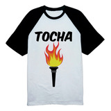 Camiseta Raglan Fire Fogo Da Tocha Olímpica