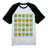 Camiseta Raglan Meme Emoji Lol Engraçado
